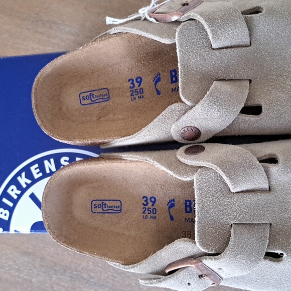 Birkenstock Boston Soft Footbed Clogs - Color: Suede Taupe - Size: Women 8 - Picture 4 of 11